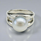 Broome Pearl Sterling Silver Split Band Ring