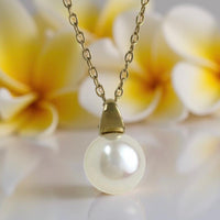 Broome Button Pearl 9ct Gold Pendant