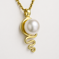 Cable Beach Staircase to the Moon Gold Pearl Pendant