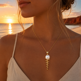 Cultured Broome Pearl 9ct Gold Staircase Big Moon Rising Large