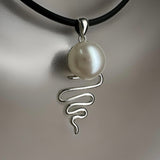 Eco Beach Staircase to the Moon Silver Pearl Pendant