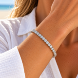 Lab Grown Diamond White 9ct Gold Tennis Bracelet