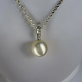 Broome Pearl Diamond 18ct White Gold Enhancer Pendant