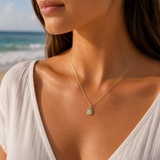Australian Opal Translucent 18ct Gold Diamond Pendant