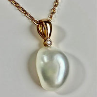 Broome Keshi Rose Gold Diamond Pendant