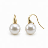 Cultured Broome Pearl 9ct Gold Hooks Earrings