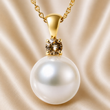 Cultured Broome Pearl 18ct Diamond Pendant