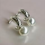 Broome Pearl Sterling Silver Cubic Zirconia Earrings