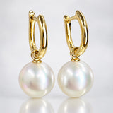 9ct Broome Pearl Huggies Earrings