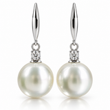 Broome Pearl White Gold and Diamond Earrings