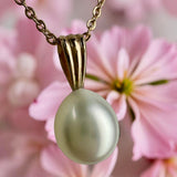 9ct Rose Gold Broome Oval Pearl Pendant