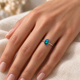 Australian Opal Lightning Ridge Sterling Silver Ring
