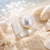 Broome Pearl Sterling Silver Ocean Ring
