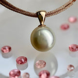 Champagne South Sea Rose Gold Pearl Pendant