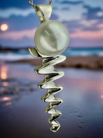 Broome Pearl Sterling Silver Big Moon Rising Pendant