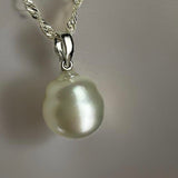 Cultured Broome Circle Pearl White Gold Pendant