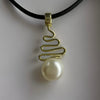 Eco Beach Setting Moon Staircase Pearl Pendant