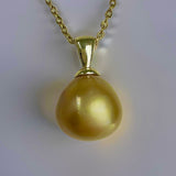 Golden South Sea Pearl 9ct Pendant