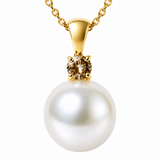 Cultured Broome Pearl 18ct Diamond Pendant