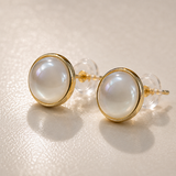 Mother of Pearl Pinctada Stud Earrings