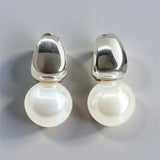 Broome Pearl Rounded Huggie Earrings