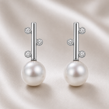 Freshwater Pearl Staircase Silver 925 Earrings Kuri Bay