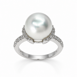 Broome Pearl 18ct White Gold Diamond Ring
