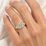 Lab Grown Diamond Emerald Cut 14ct Engagement Ring