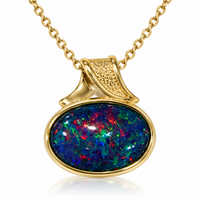Australian Opal Twilight Sky Gold Pendant