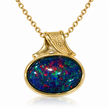 Australian Opal Twilight Sky Gold Pendant