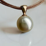 Champagne South Sea Rose Gold Pearl Pendant