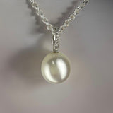 Broome Pearl Diamond 18ct White Gold Enhancer Pendant