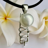 Cape Leveque Staircase to the Moon Pearl Silver Pendant