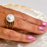 9ct Broome Pearl Ring "Big Tide Times"