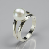 Broome Pearl Sterling Silver Split Band Ring
