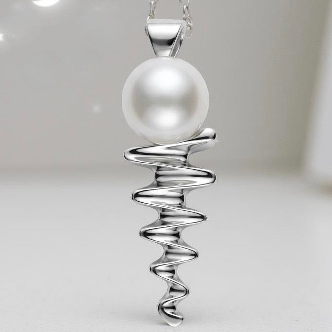 Broome Pearl Sterling Silver Big Moon Rising Pendant