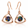 Australian Opal Sterling Silver 925 Rose Gold CZ Earrings
