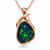 Australian Opal Coastal Twist Rose Pendant