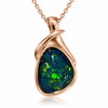 Australian Opal Coastal Twist Rose Pendant