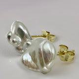 Cultured Freshwater Keshi Stud Earrings >> Ready for Xmas!