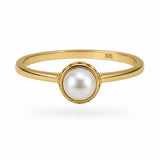 Broome Keshi bezel Pearl 9ct Gold Ring