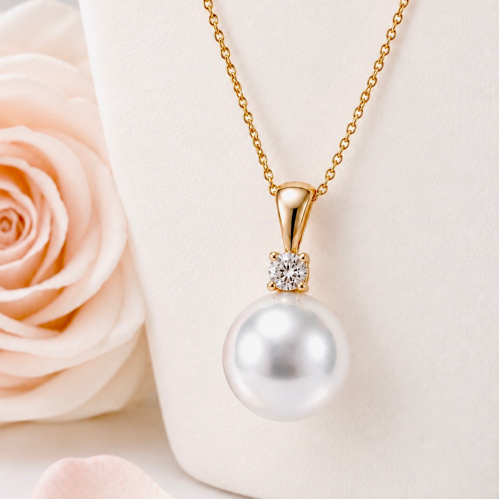 Broome Pearl 18ct Gold Diamond Pendant