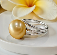 Golden South Sea Sterling Silver 925 Twist Band Ring