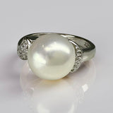 Cultured Pearl Zirconia Fancy Ring