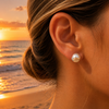 Broome Keshi Pearl 18ct White Gold Studs