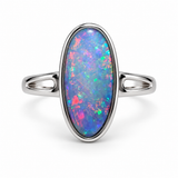 Australian Opal 925 Sterling Silver Ring