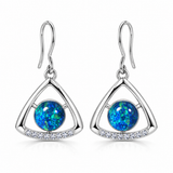 Australian Opal 925 CZ Earrings