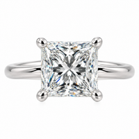 2ct Lab Grown Diamond 14ct White Gold Ring