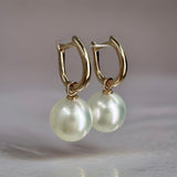 9ct Broome Pearl Huggies Earrings