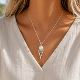 Roebuck Bay Staircase to the Moon Freshwater Pearl Silver Pendant